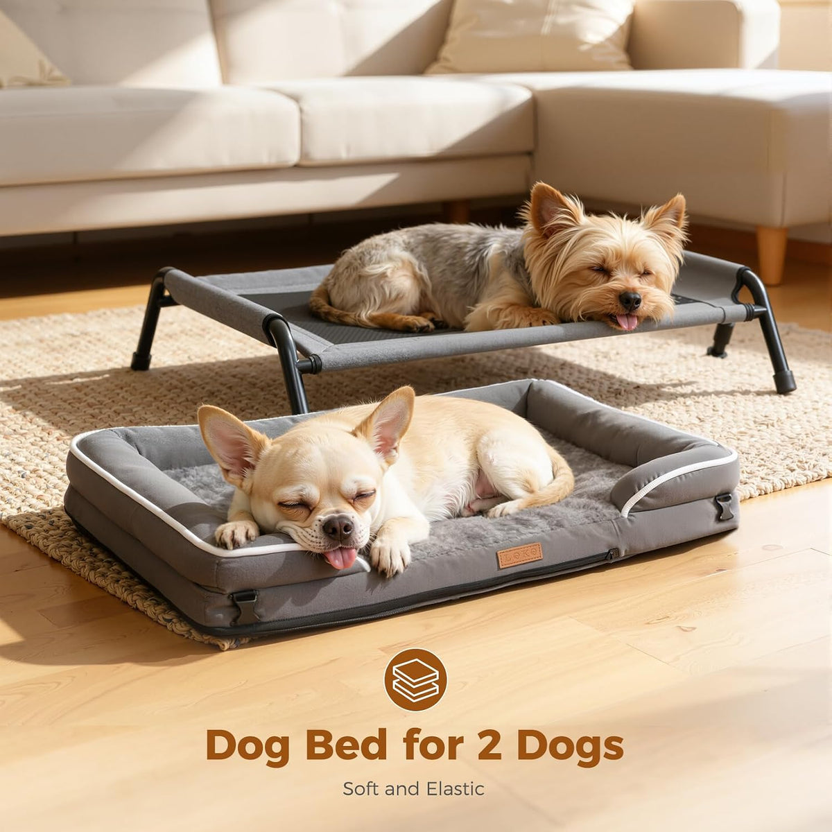 lekereise outdoor elevated dog beds for small dogs, package contents