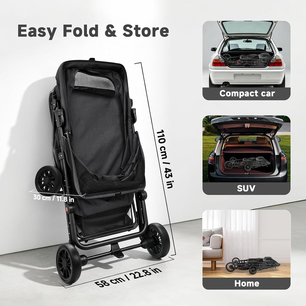 dog stroller for large & medium dogs (up, package contents