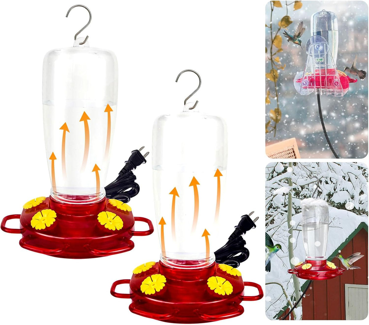 heated hummingbird feeders for winter outdoors, 15oz plastic, main product view