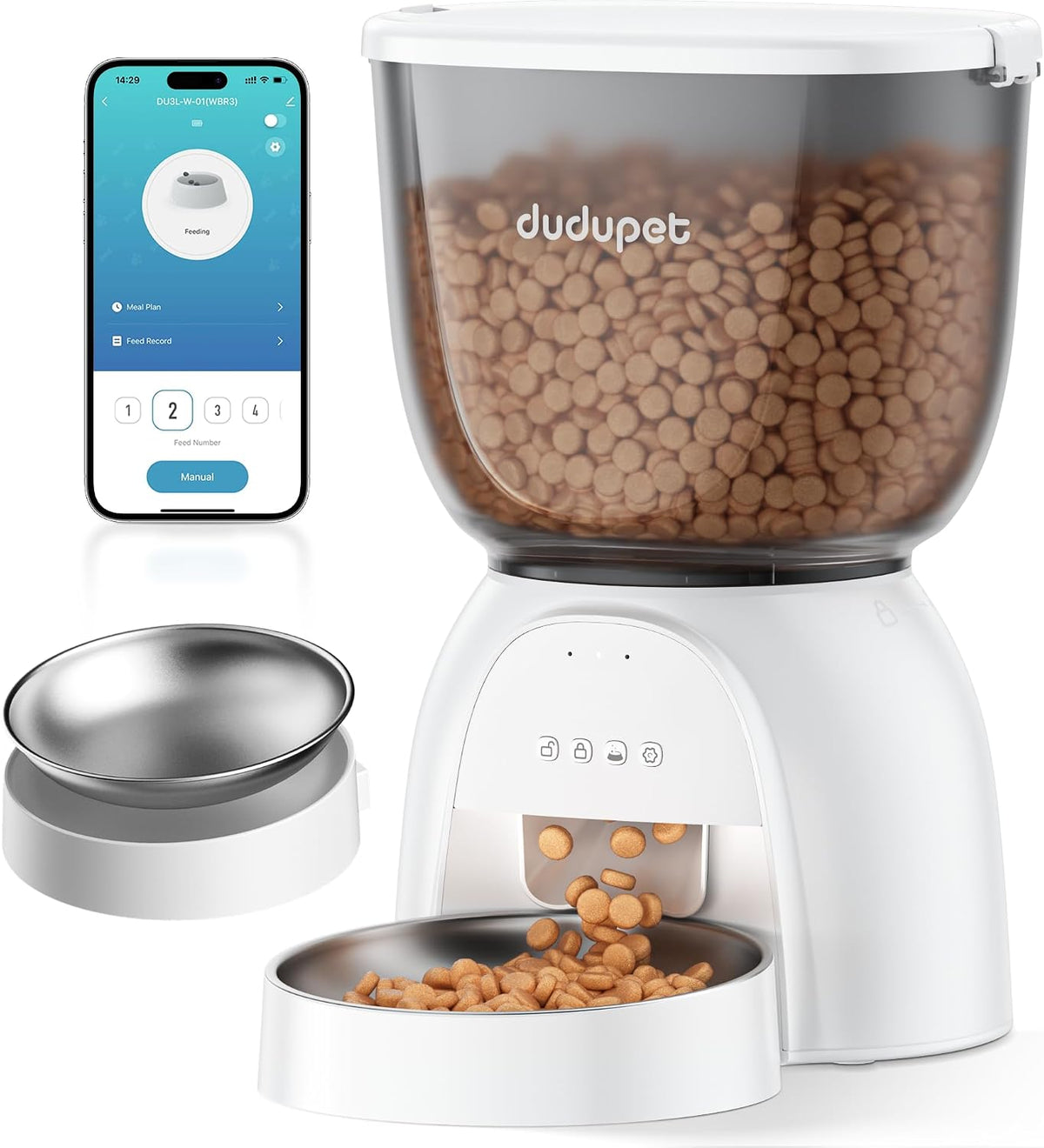 automatic cat feeder with wifi, timed cat dry, main product view