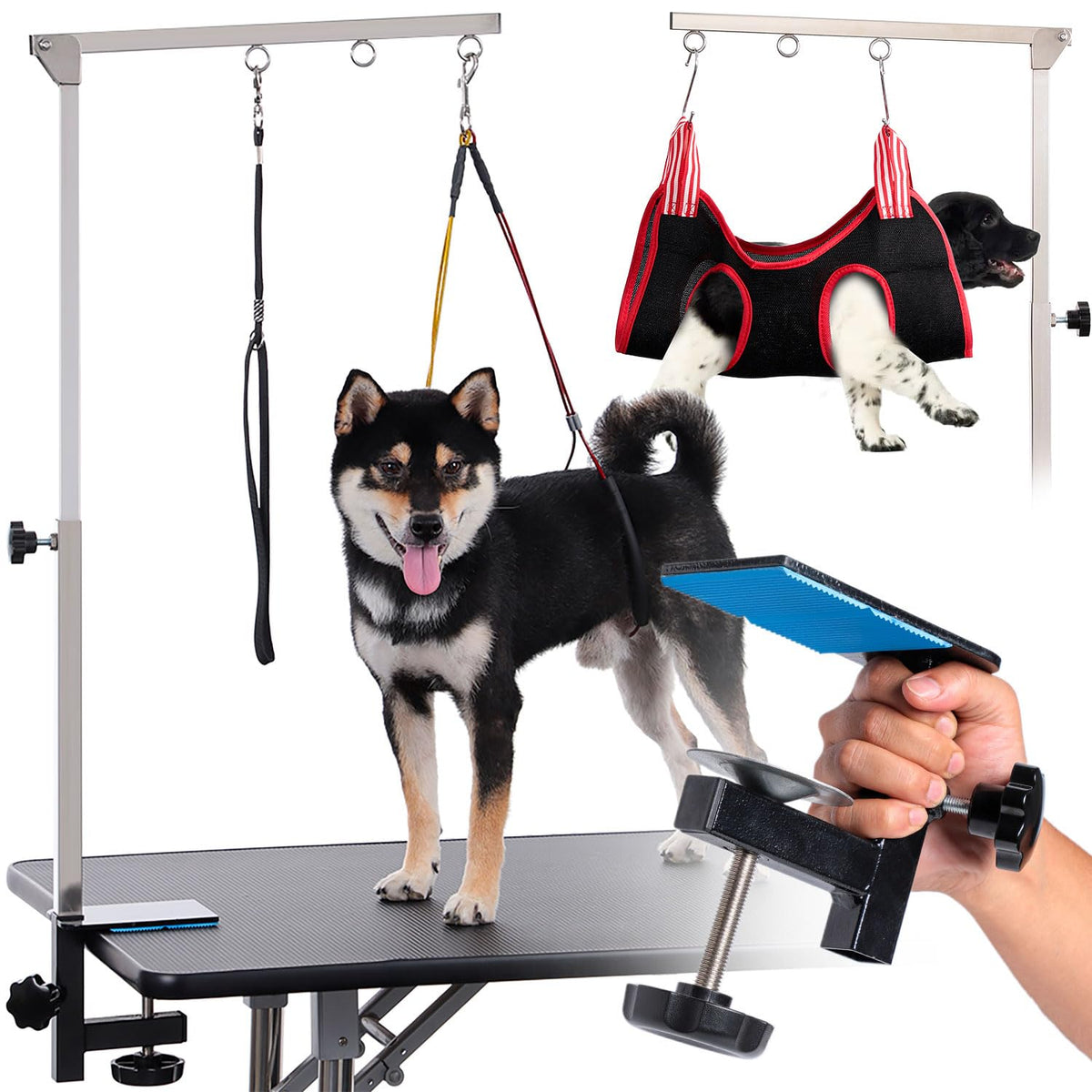 dog grooming table arm with hammock - adjustable, main product view