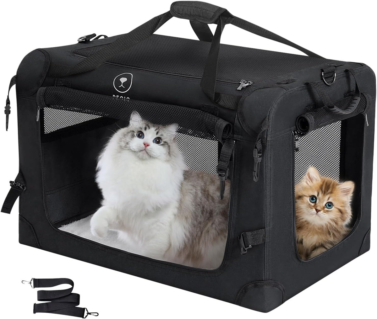pegic extra large cat carrier, black, main product view