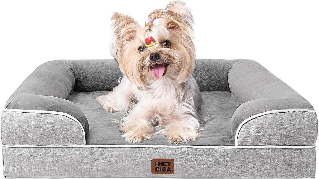 eheyciga orthopedic small dog bed, waterproof memory foam, main product view