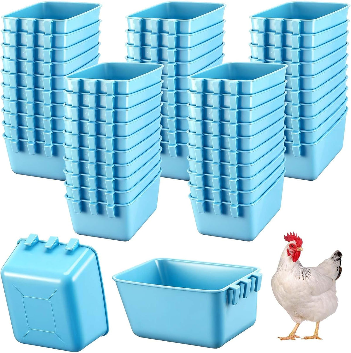 maxdot 50 pcs cage cups chicken feeder 16, main product view