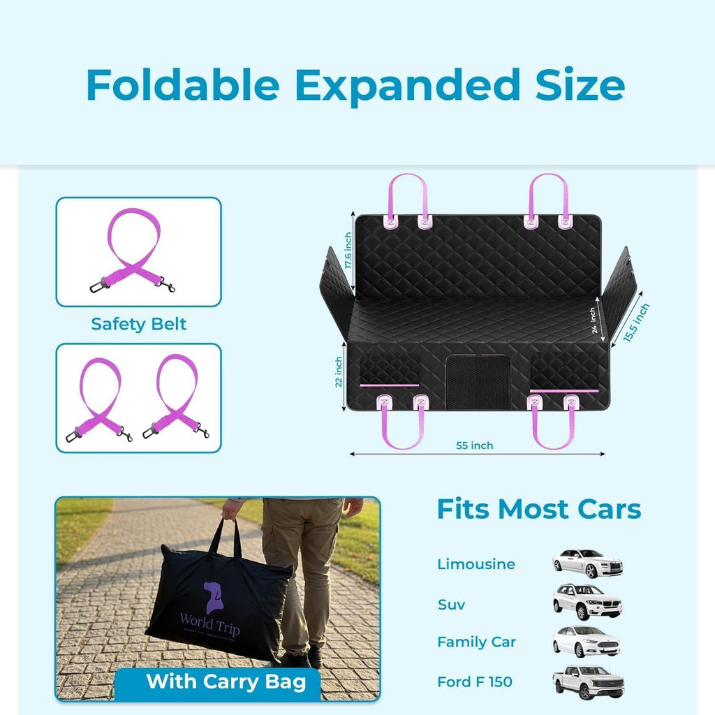 world trip 2.0 dog car seat cover for shown in use