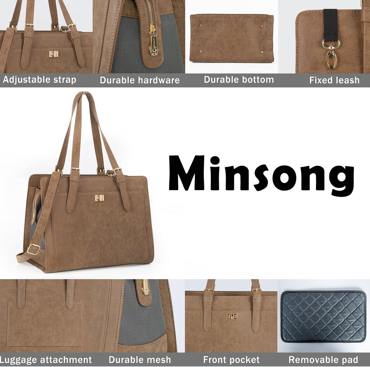 stylish pet carrier purse leather bag for small showing dimensions