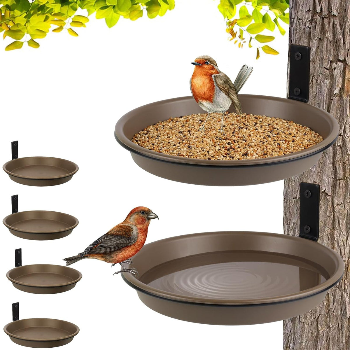 tree mounted bird feeder for fence outside 6, main product view
