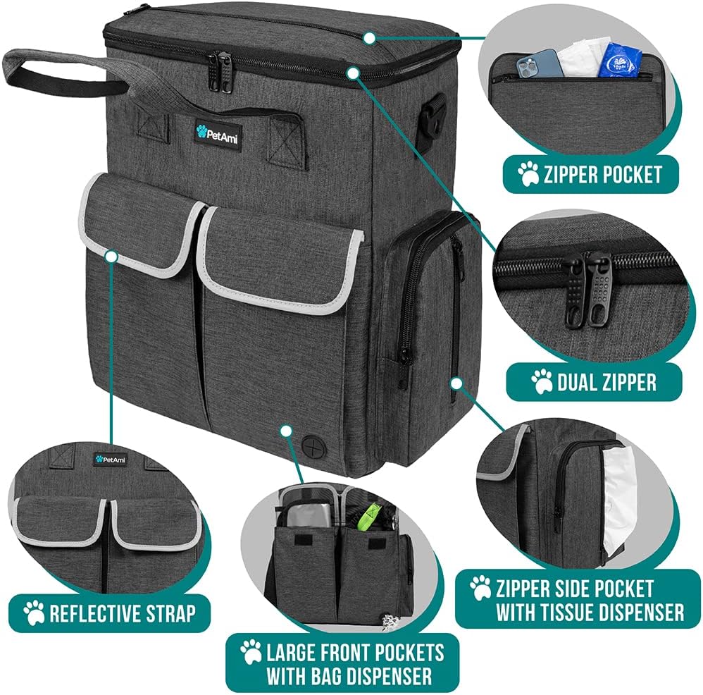 petami dog travel bag organizer, pet supplies diaper, close-up detail