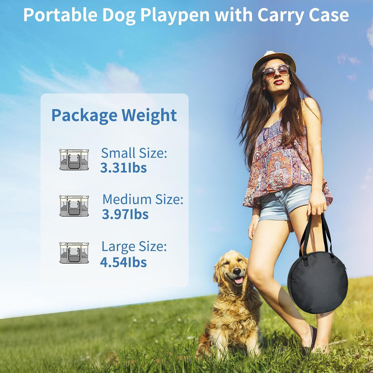 nezuc dog playpen,pet playpen,foldable cage kennel for small showing dimensions