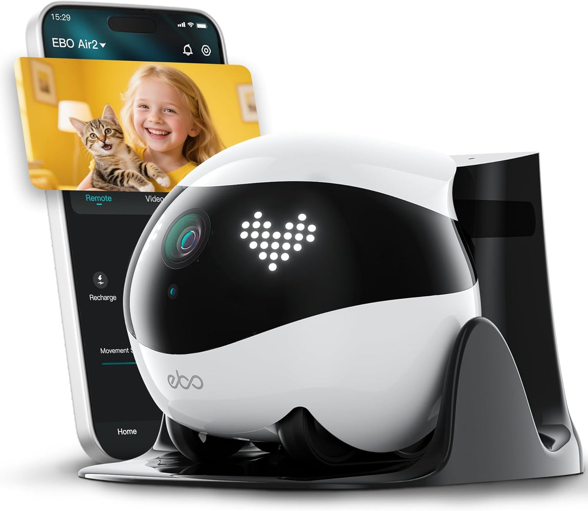 enabot ebo air 2 mobile pet camera robot:, main product view
