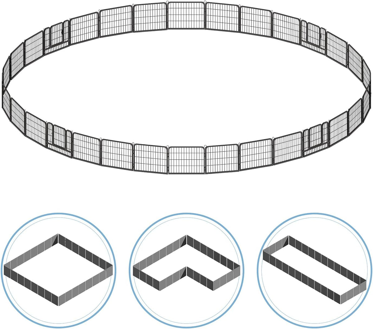 fencer wire foldable outdoor/indoor pet playpen with gate, main product view