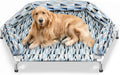 elevated dog bed with bolster, raised cooling orthopedic, main product view