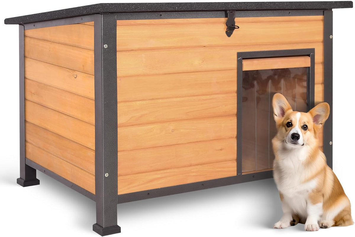 dog house outdoor weatherproof, sturdy large breed doghouse, main product view
