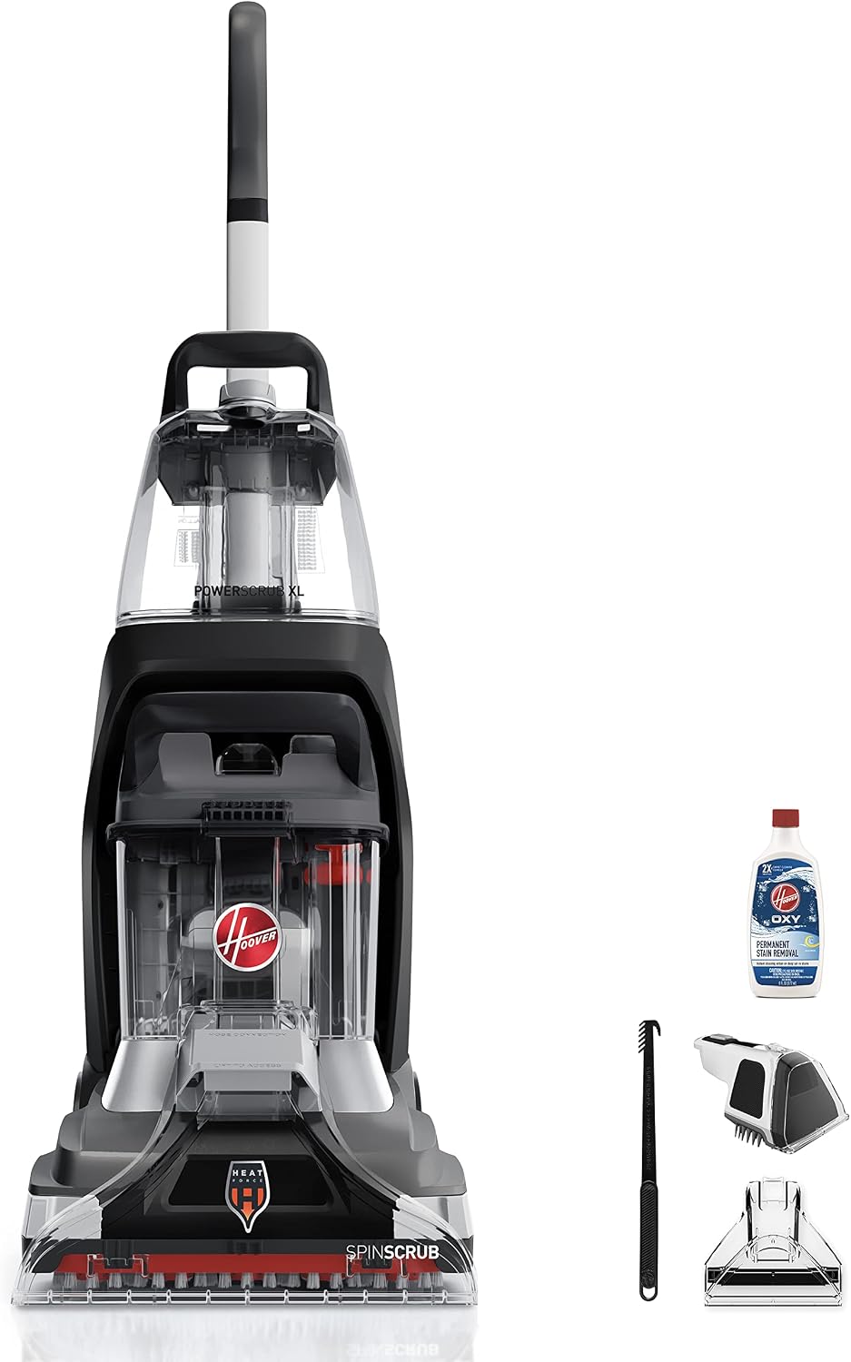 hoover powerscrub xl pet carpet cleaner machine, upright, main product view