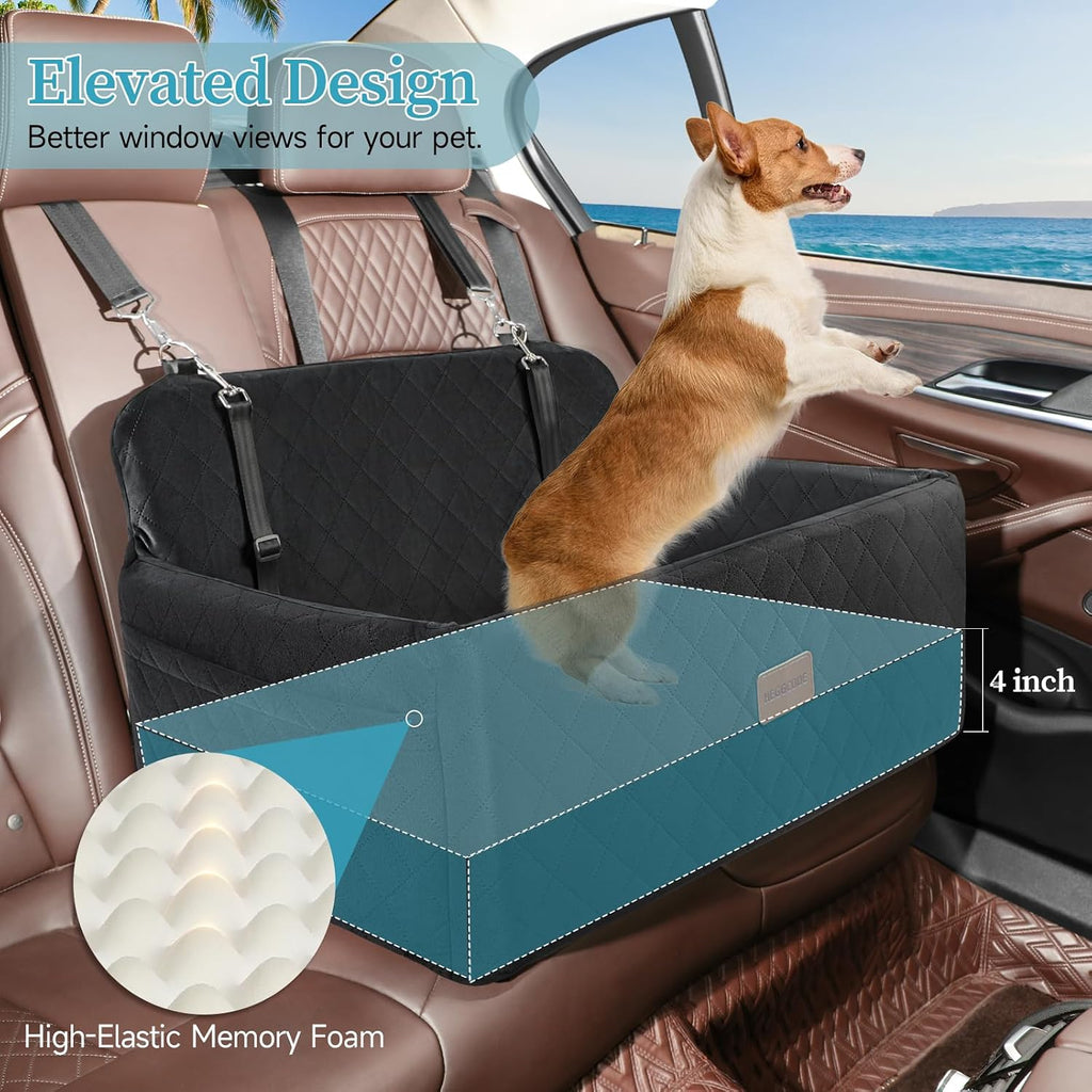 dog car seat for medium large dogs under shown in use