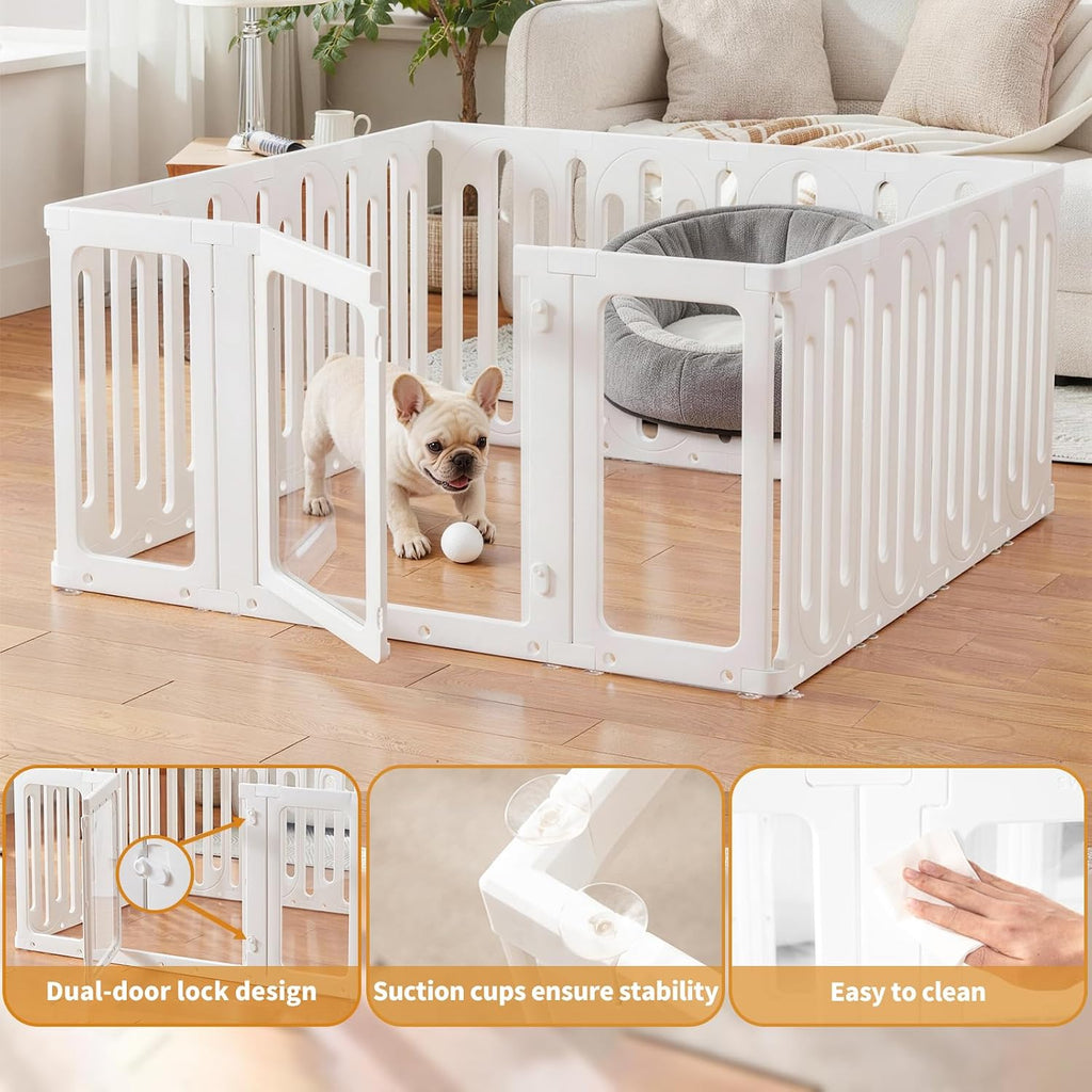 acrylic dog playpen indoor, puppy pens for small, package contents