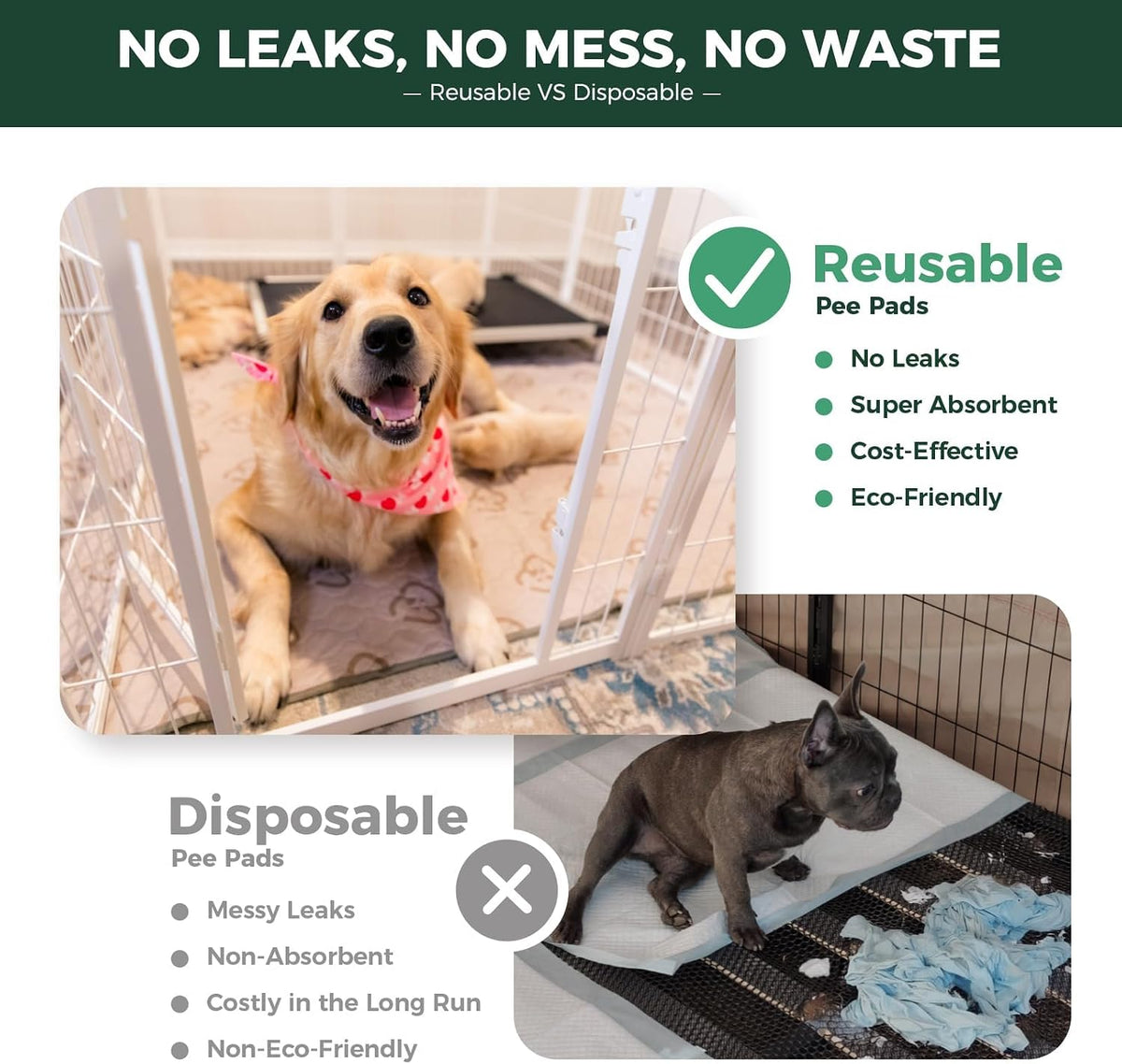 fxw homeplus indoor dog playpen with washable pee showing dimensions