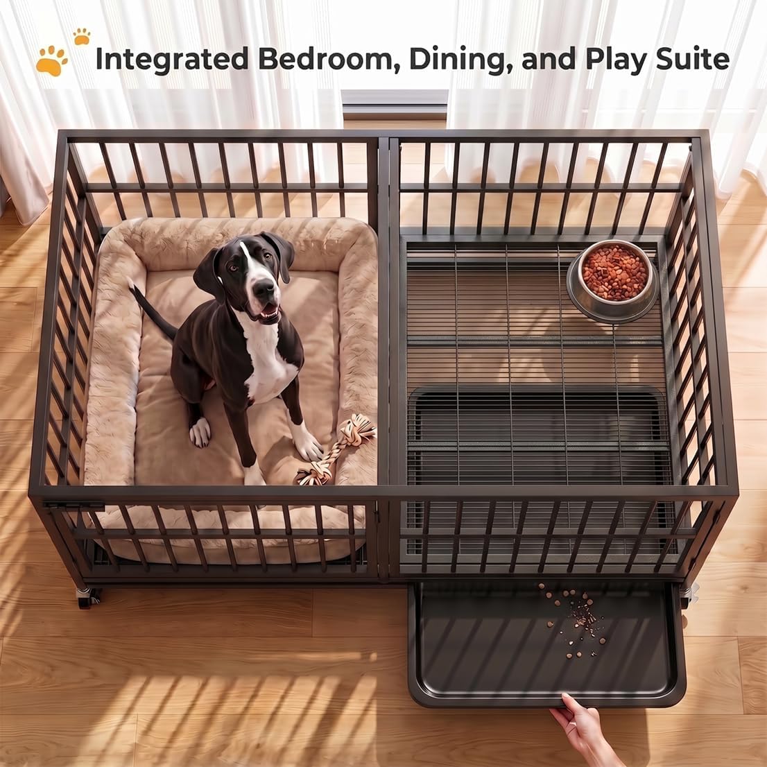 boldbone 54 inch heavy duty indestructible and escape-proof showing dimensions