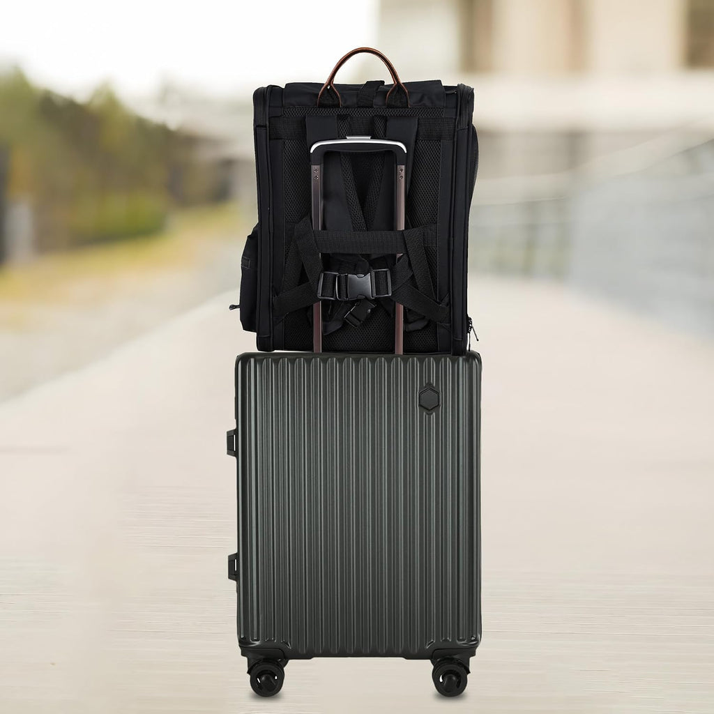 elitefield deluxe backpack pet carrier for cats and showing dimensions
