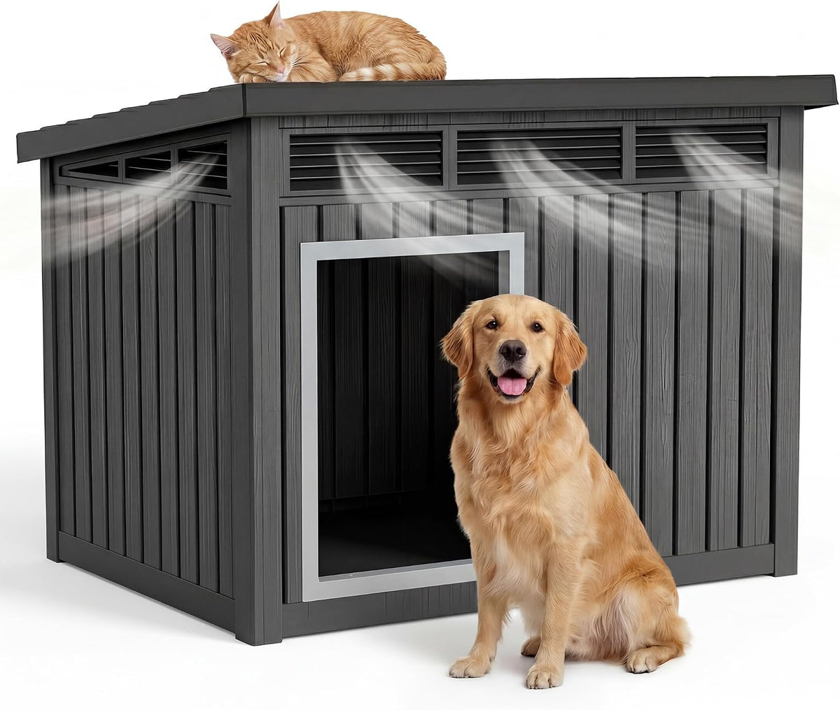 drato large dog house, weatherproof resin large dog, main product view