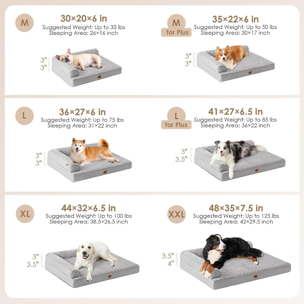 eheyciga orthopedic dog bed medium size, memory foam shown in use