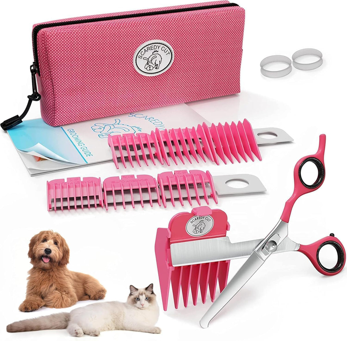 scaredy cut adaptive grooming system, quiet dog grooming, close-up detail