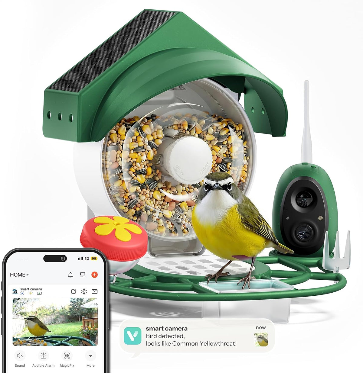 smart bird feeder with camera - 2k hd, main product view