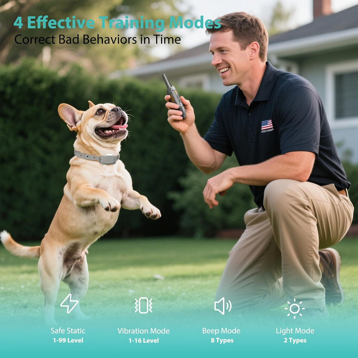 caninejoy dog shock collar – 4800ft dog training shown in use