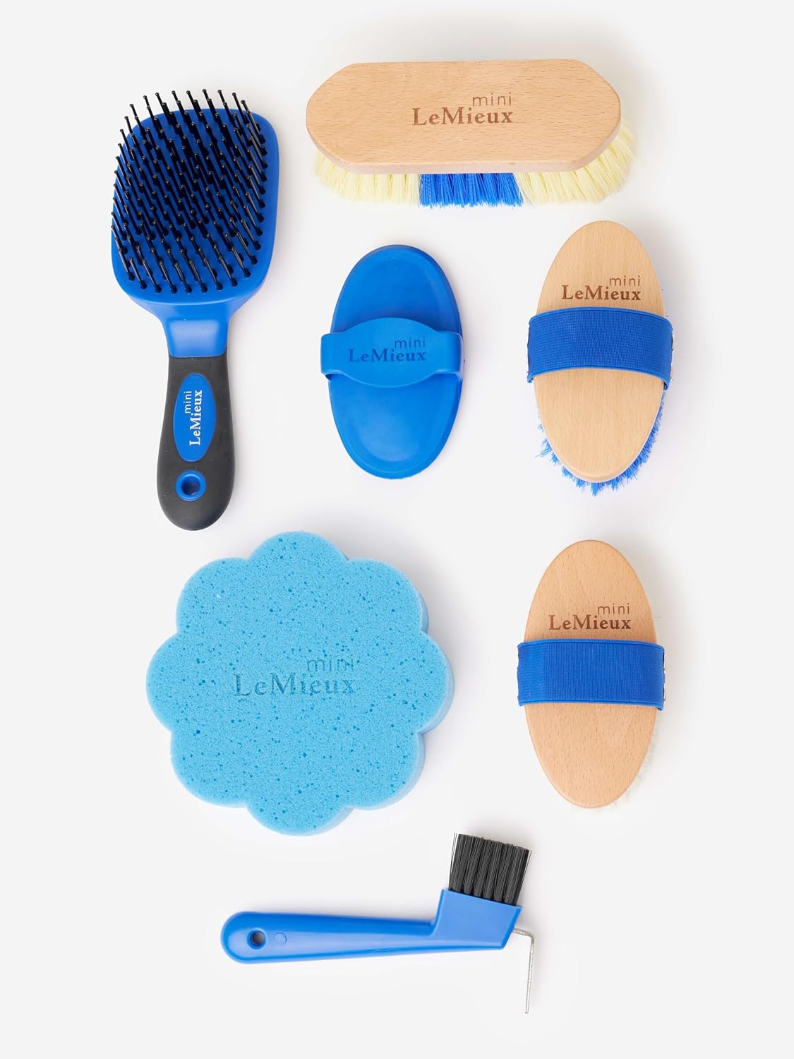 lemieux mini grooming set - benetton blue, close-up detail