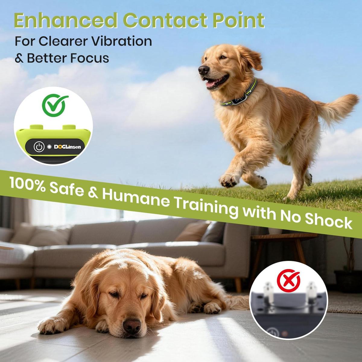 no shock dog training collar - safe and shown in use