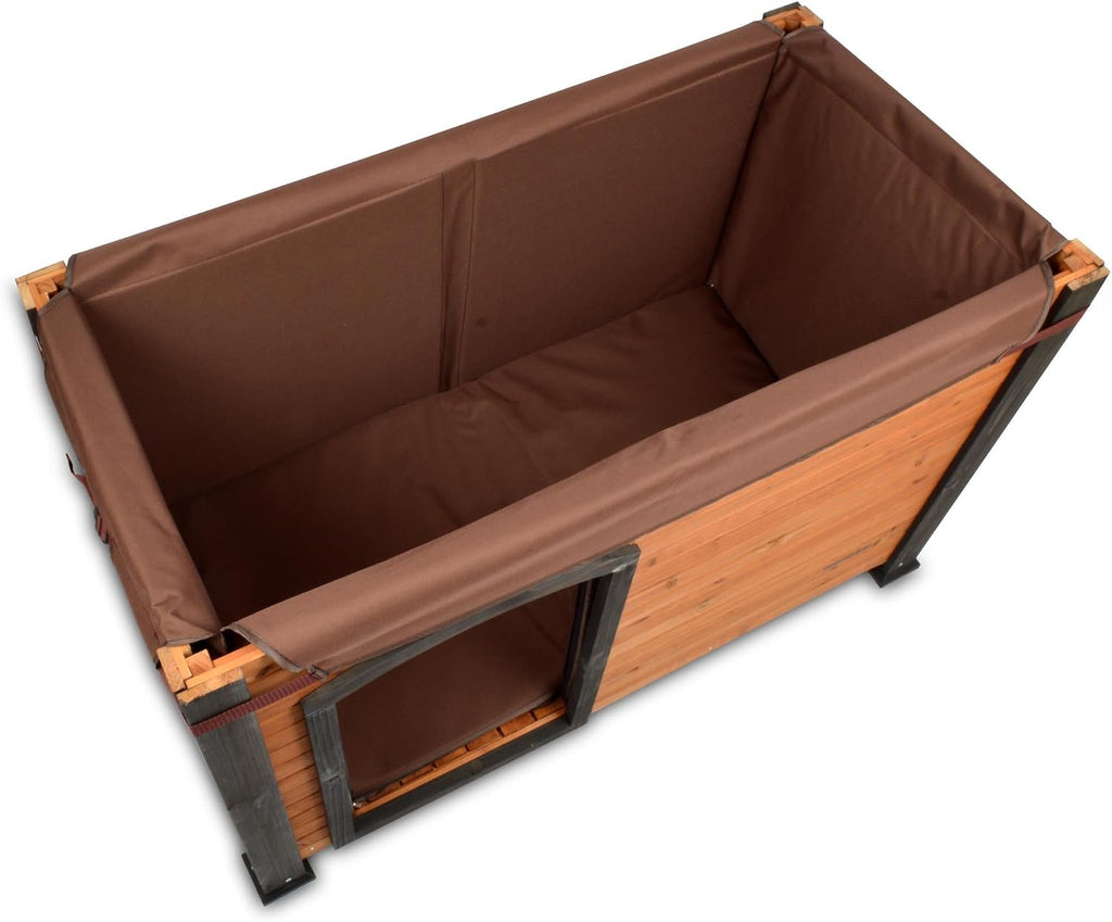 precision pet products log cabin dog house insulation, view 10