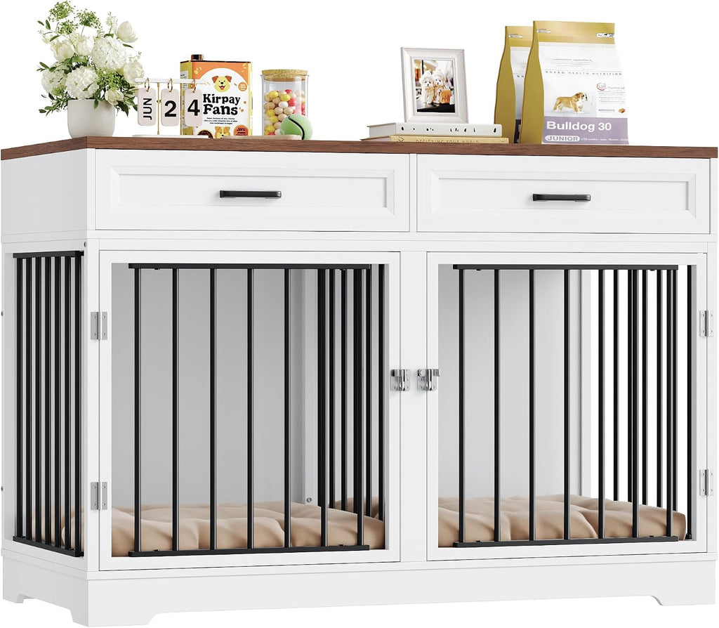 dog crate furniture 47" wooden dog kennels for on a desk or shelf
