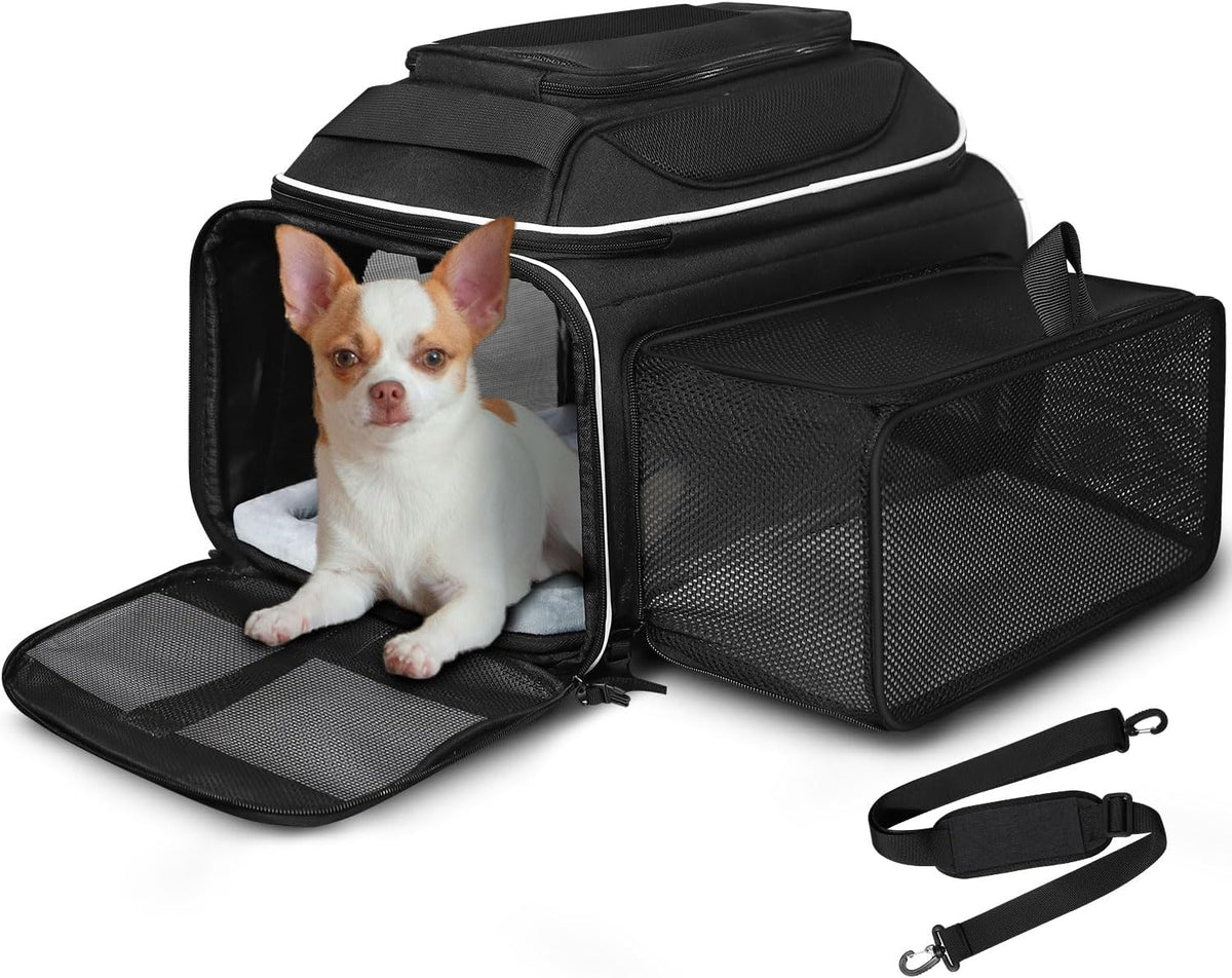 petskd top and side expandable small pet carrier, main product view