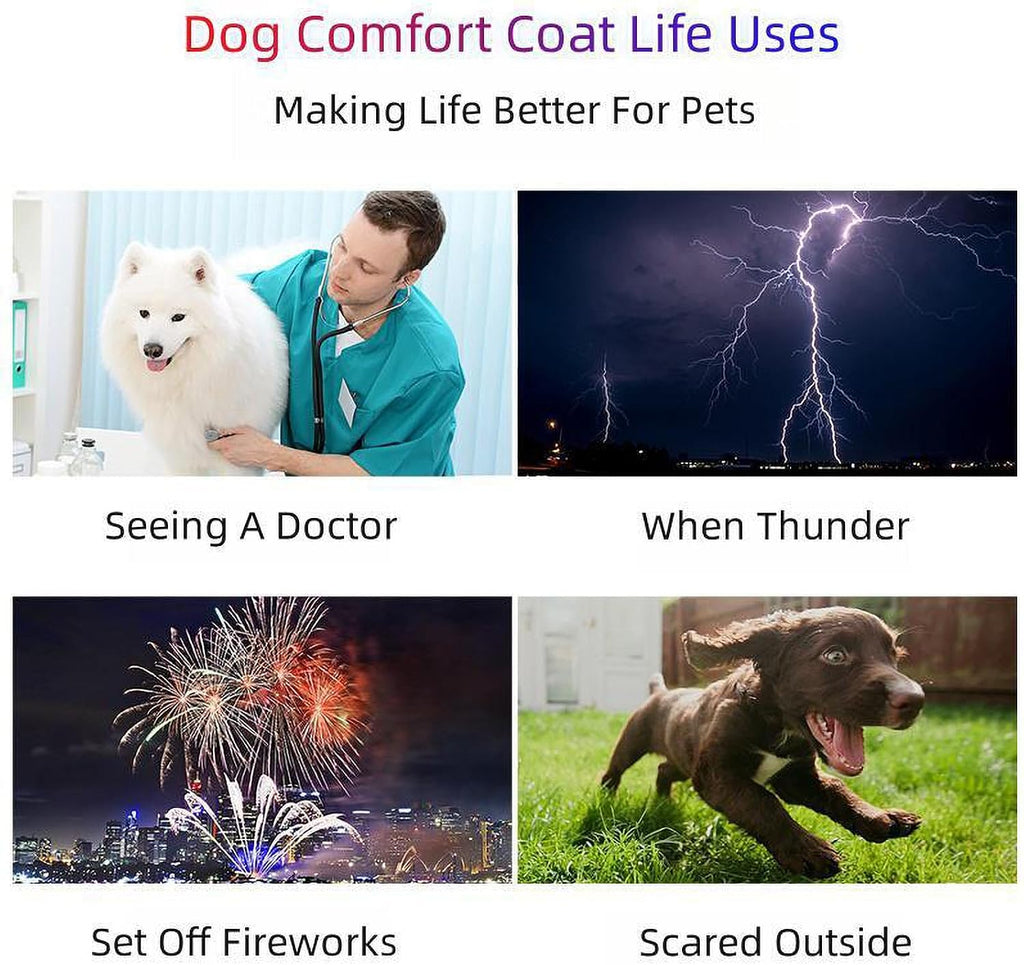 dog anxiety calming thunder vest, close-up detail