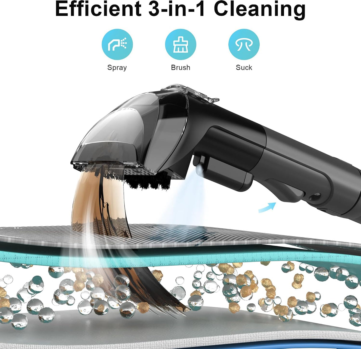 carpet cleaner machine upholstery - 450w shampooer couch shown in use