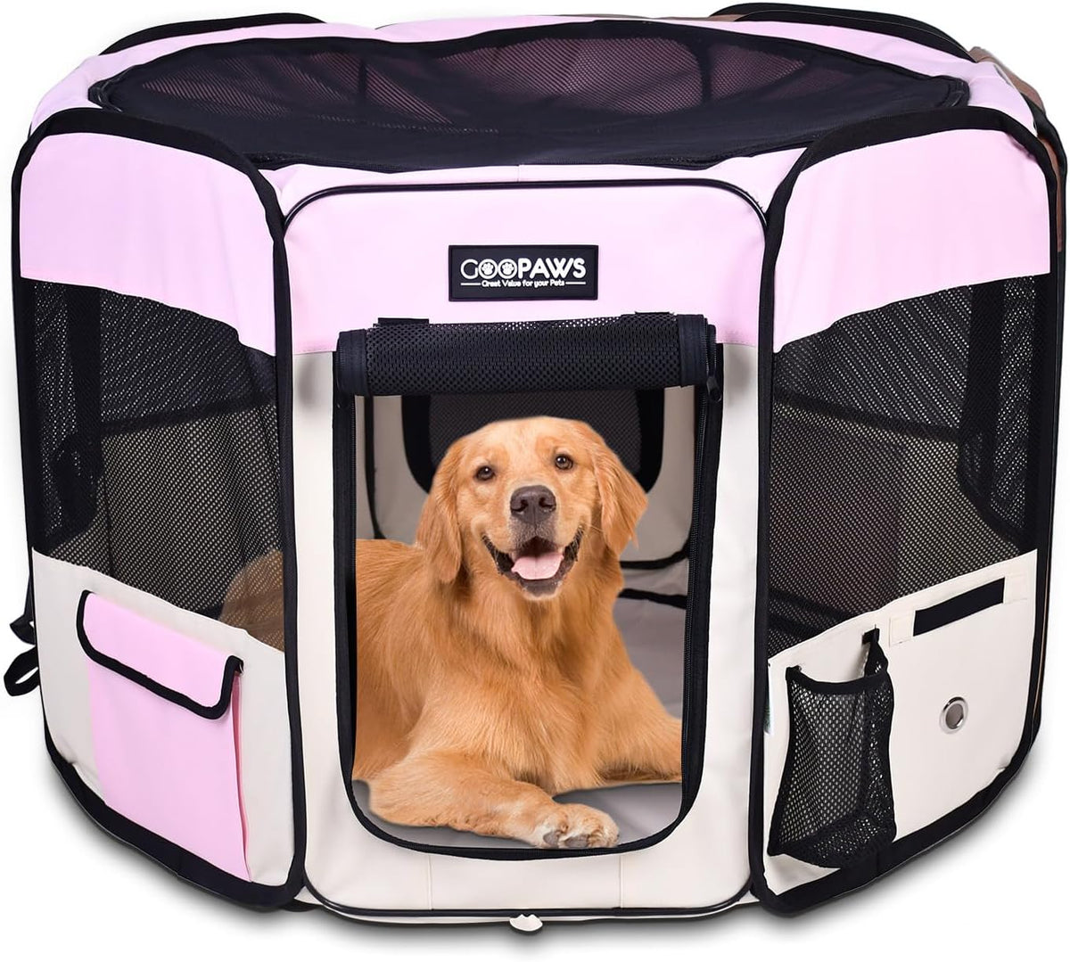 jespet soft dog playpen, portable pet exercise pen, main product view