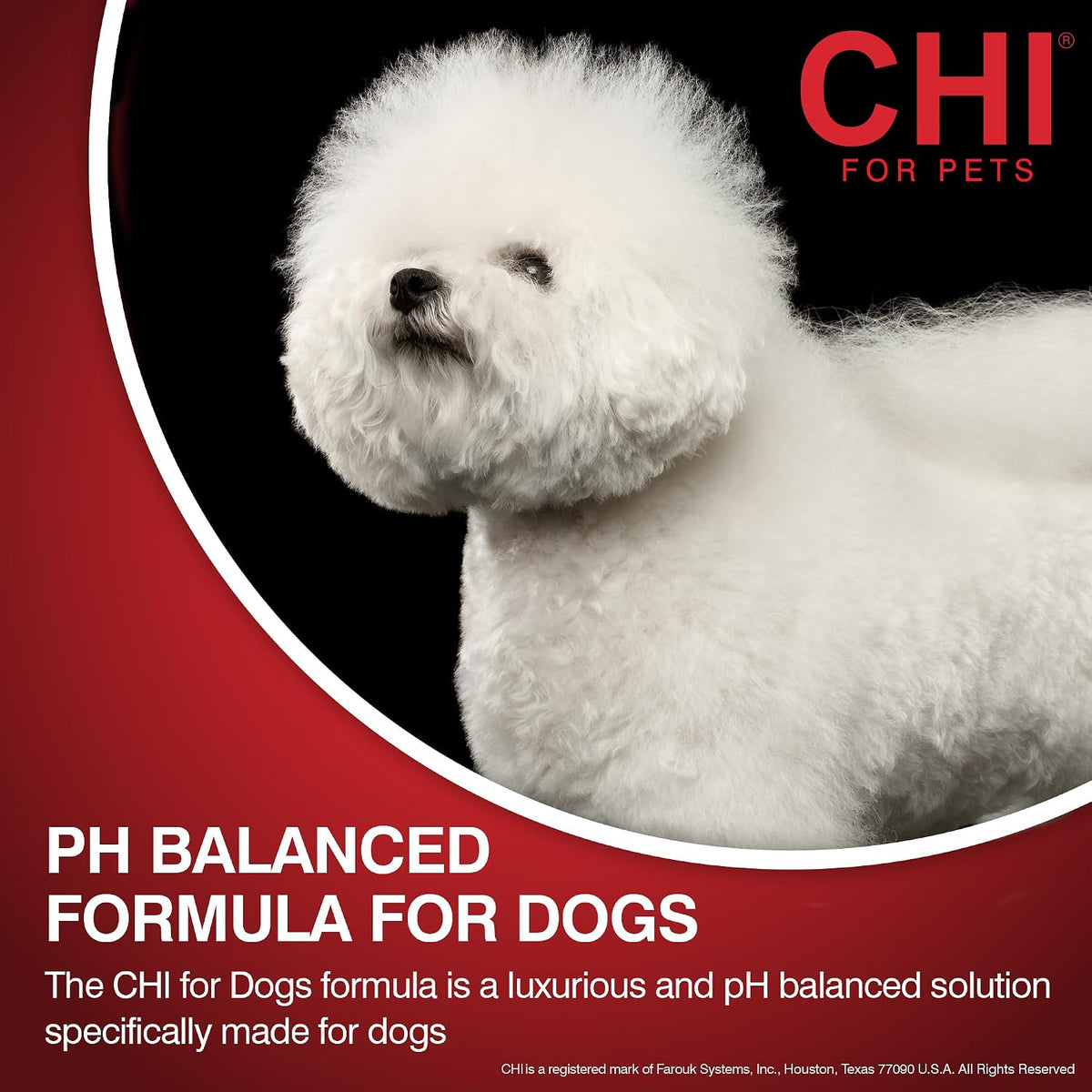chi for dogs deep moisture dog shampoo, gallon, side view