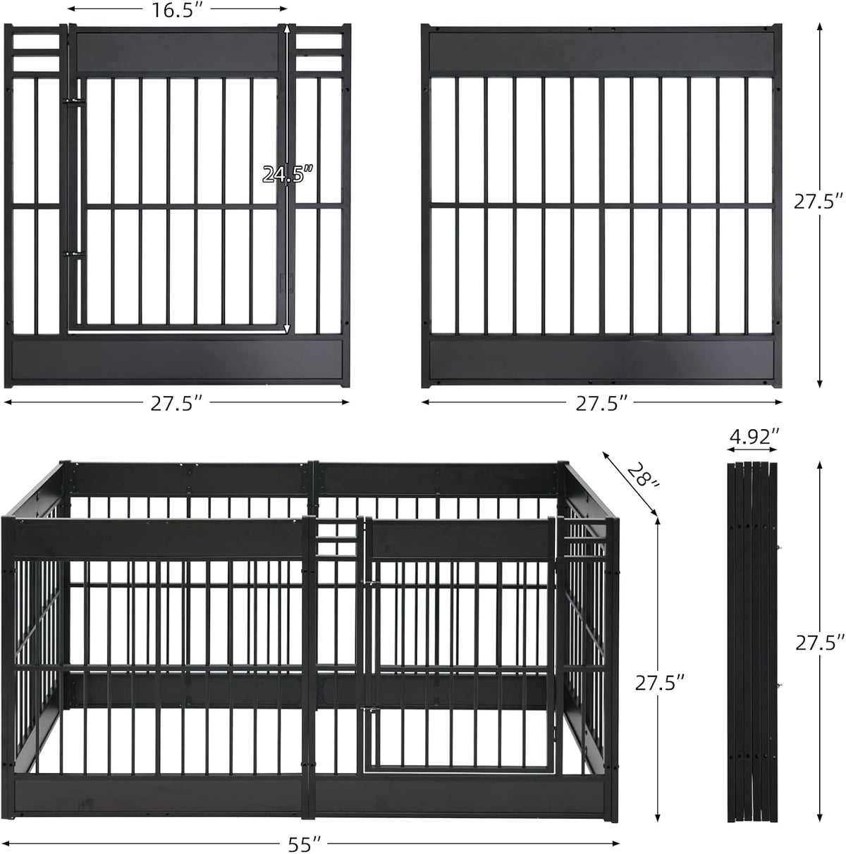 furniture style dog playpen, 27.5" tall indoor dog, close-up detail