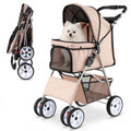 petsite 4 wheels pet stroller, foldable dog strollers, main product view