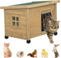 agitree outdoor wooden pet house, weatherproof winter shelter, main product view