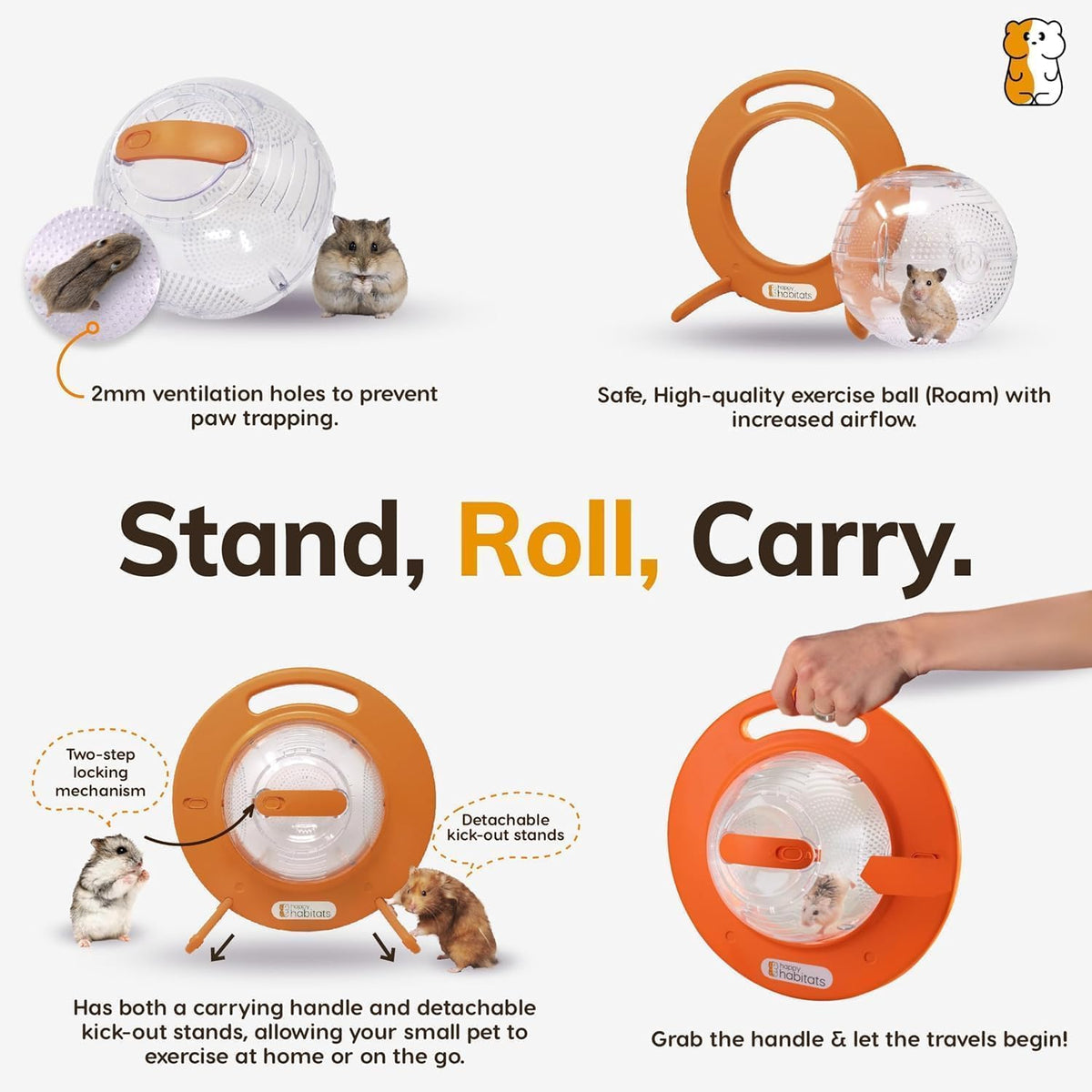 halo starter bundle – hamster starter kit for, side view