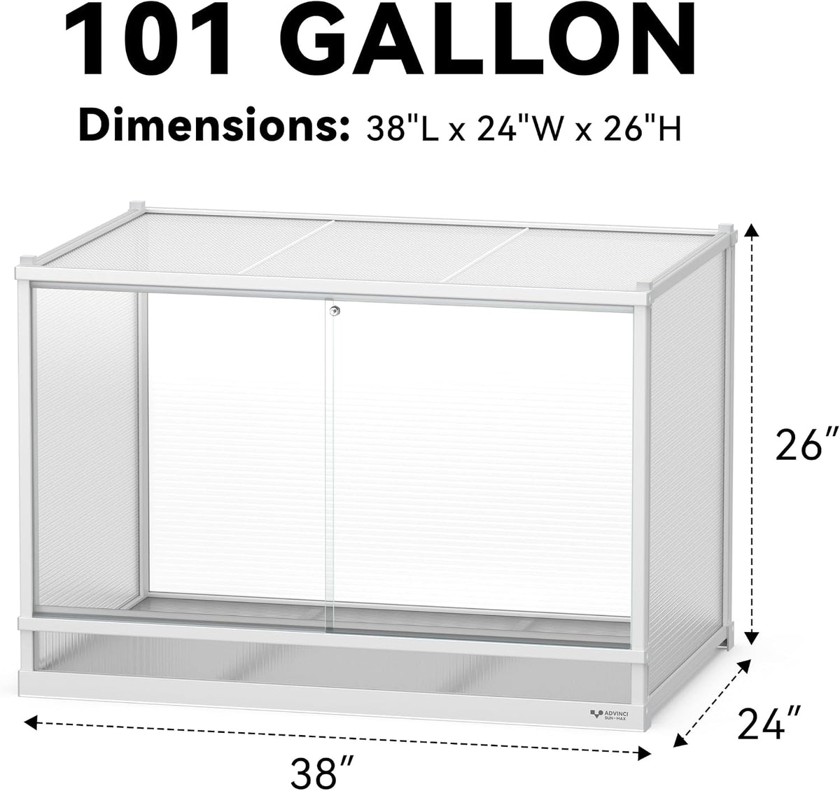 100 gallon reptile tank, reptile enclosure for easy shown in use