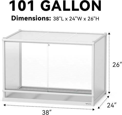 100 gallon reptile tank, reptile enclosure for easy shown in use