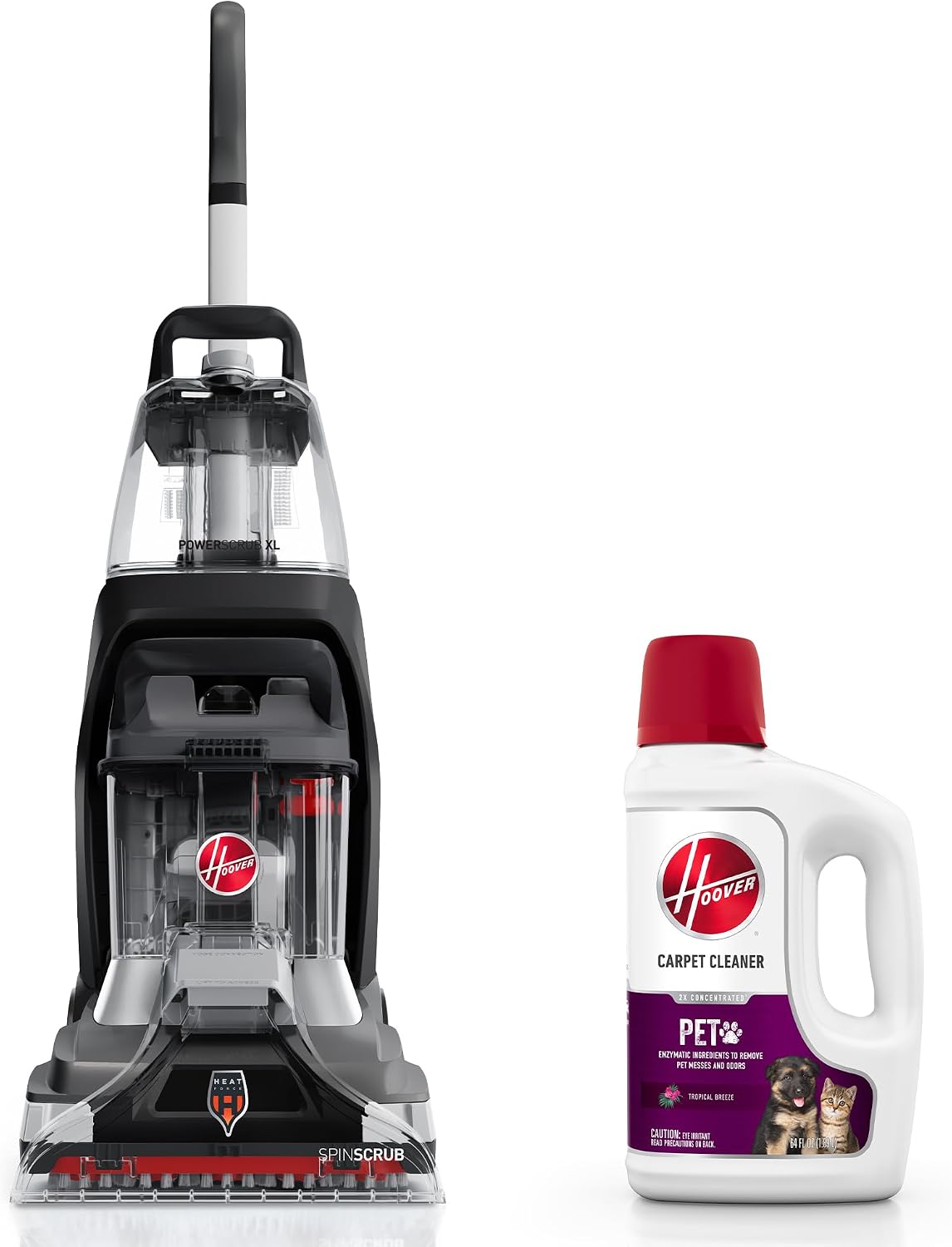hoover powerscrub xl pet carpet cleaner machine, deep, main product view