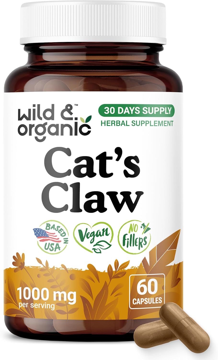 wild & organic cat's claw capsules 1000 mg, main product view