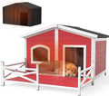 large dog house with porch, outdoor dog house, main product view