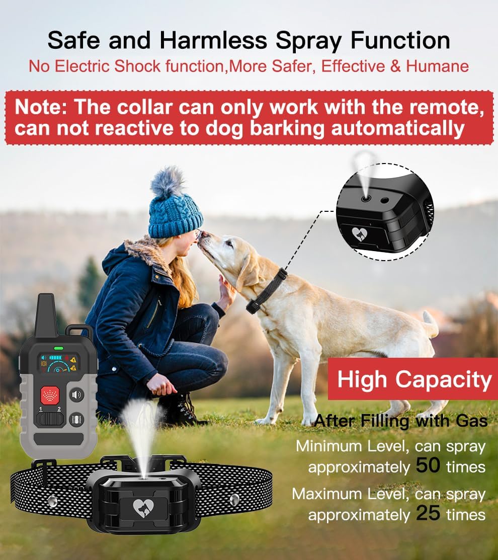 citronella dog training collar with remote【only work with shown in use