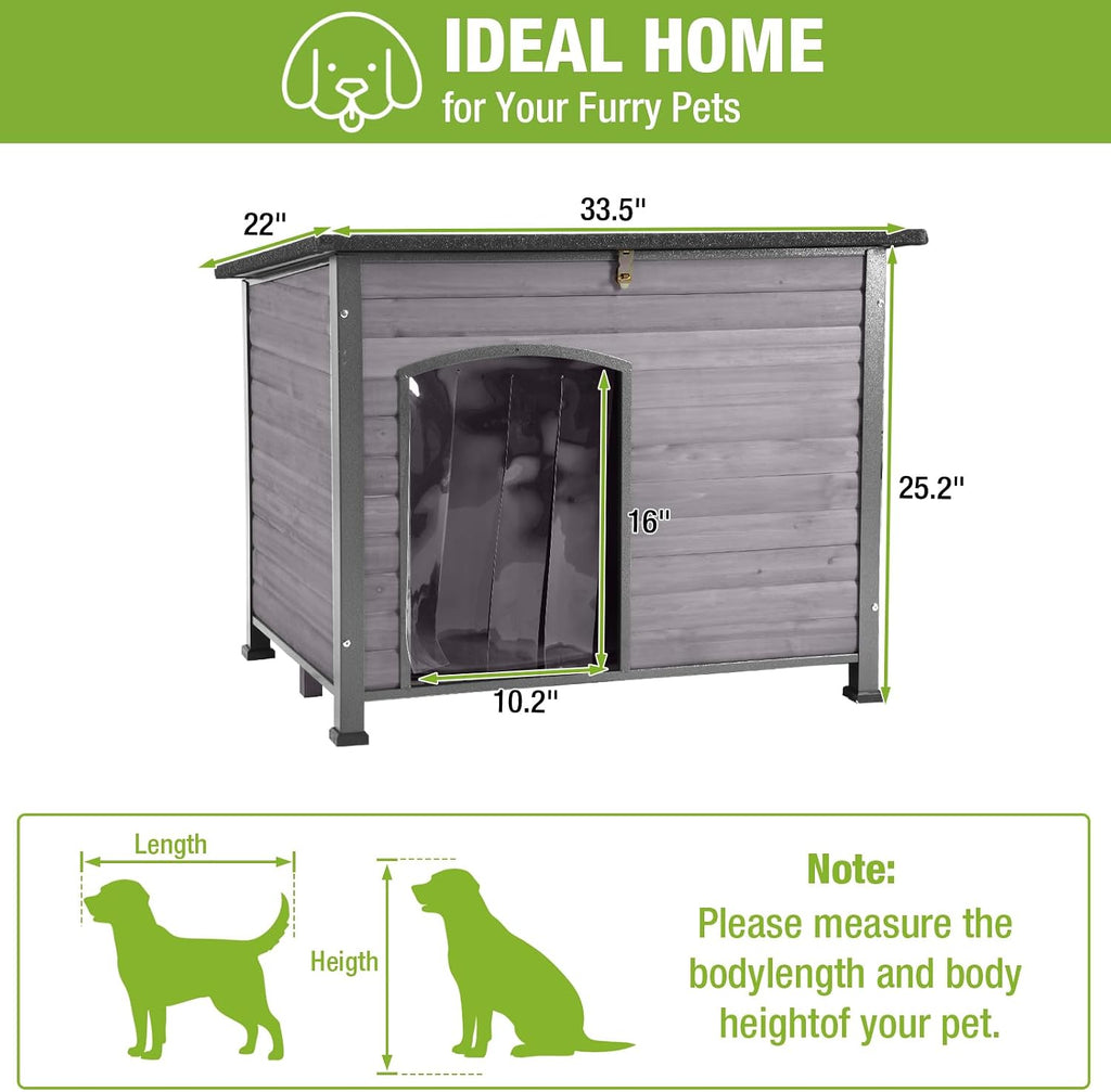 gutinneen large outdoor insulated dog house indestructible dog showing dimensions