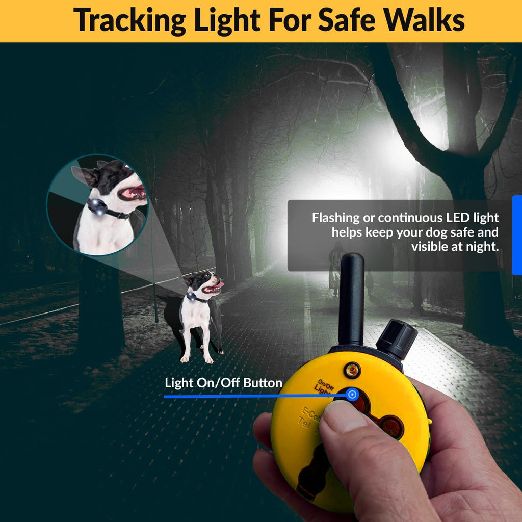 e-collar educator et-300-tv remote dog training collar, yellow, package contents