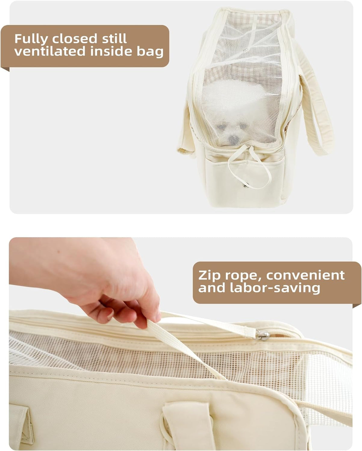 onecute dog carrier for small dogs rabbit cat, side view